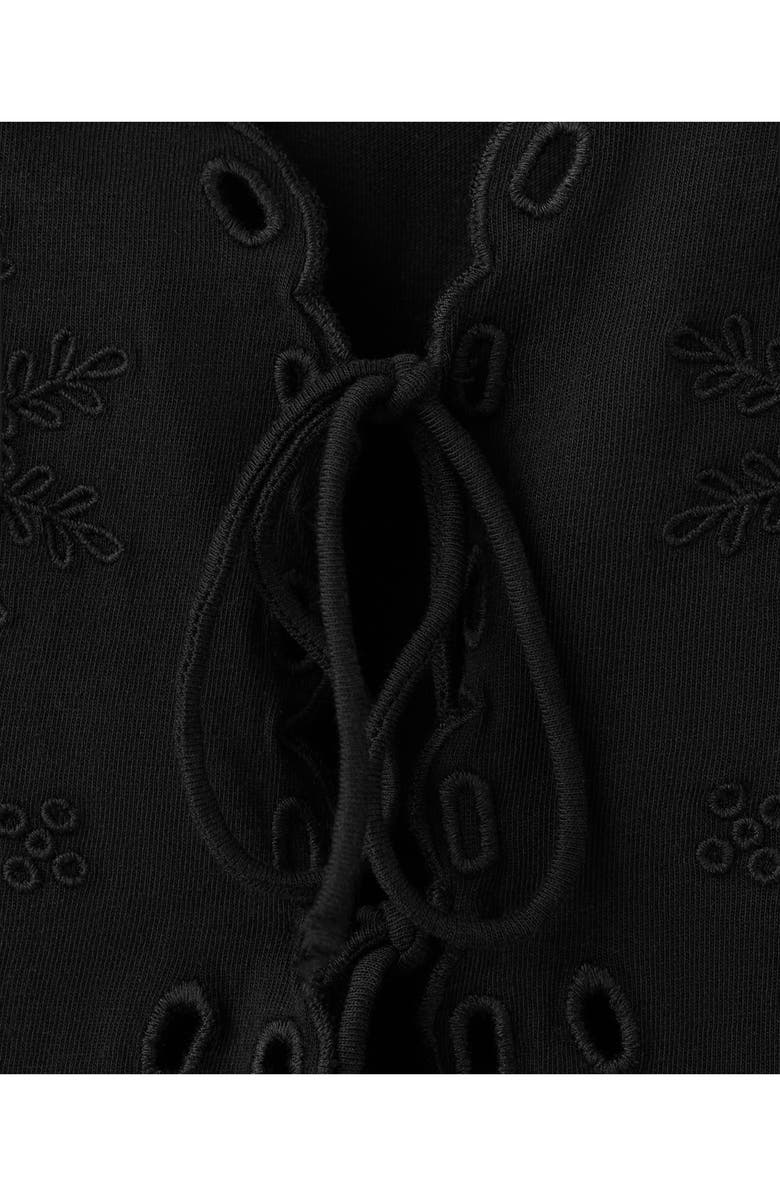 MANGO TEEN <p>Kids' Embroidered Eyelet Vest</p>, Alternate, color, Black