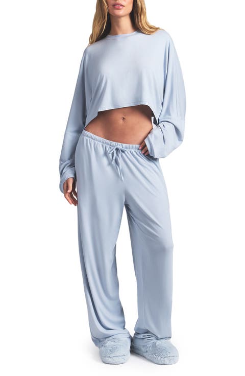 Crop Top & Pants Pajamas (Regular & Plus)