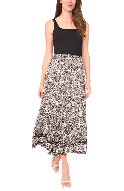Halogenr Halogen(r) Tiered Smocked Midi Skirt In Black