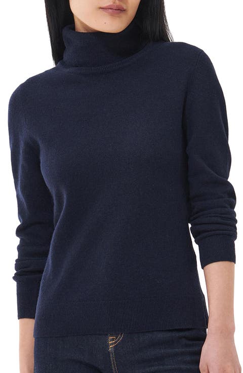 Pendle Elbow Patch Wool & Cotton Turtleneck Sweater