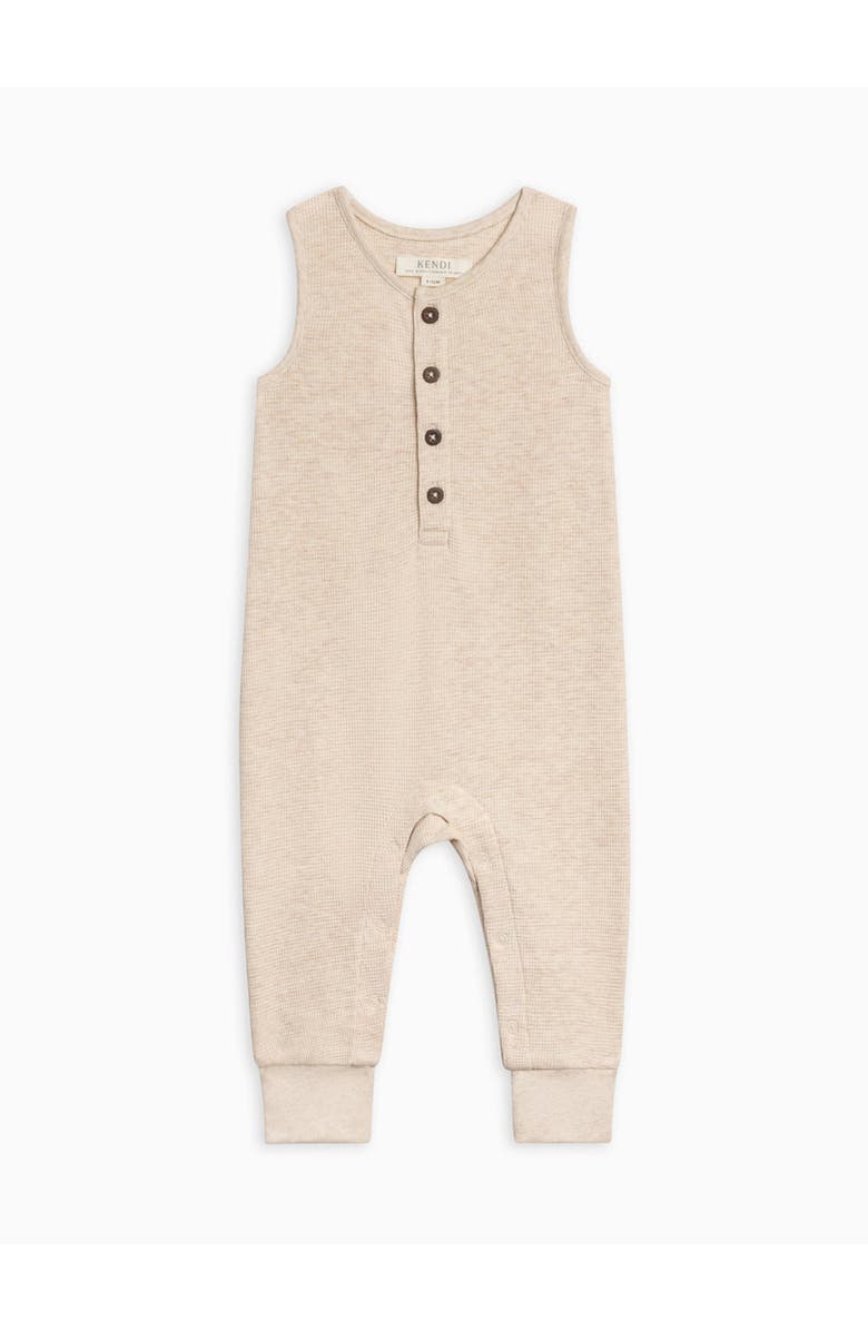 Colored Organics Wade Organic Waffle Tank Romper, Main, color,