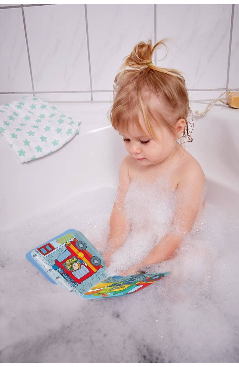 HABA Magic Bath Book Fire Brigade - Wet the Pages to Reveal Colorful Backgrounds in Tub or Pool, Alternate, color, Multi