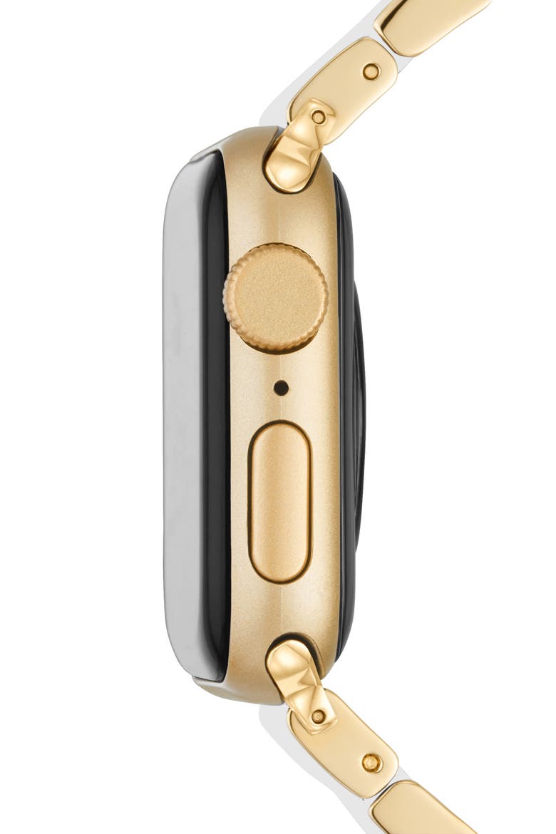 Silicone 20mm Apple Watch® Watchband, Alternate, color, GOLD/WHITE