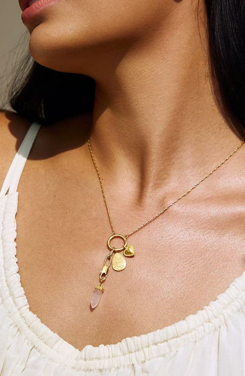 Satya Jewelry Endless Love Charm Necklace Set In Brown