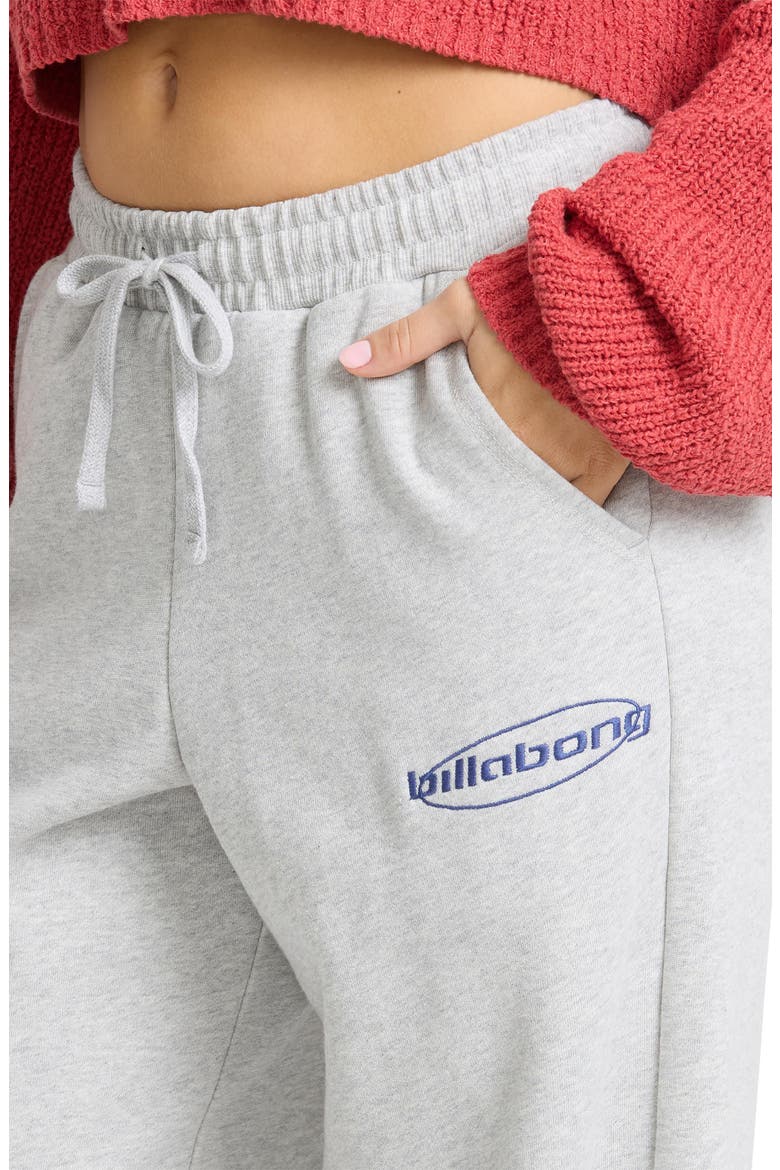 Jordyn Wide Leg Fleece Lounge Pants, Alternate, color, HEATHER GRAY