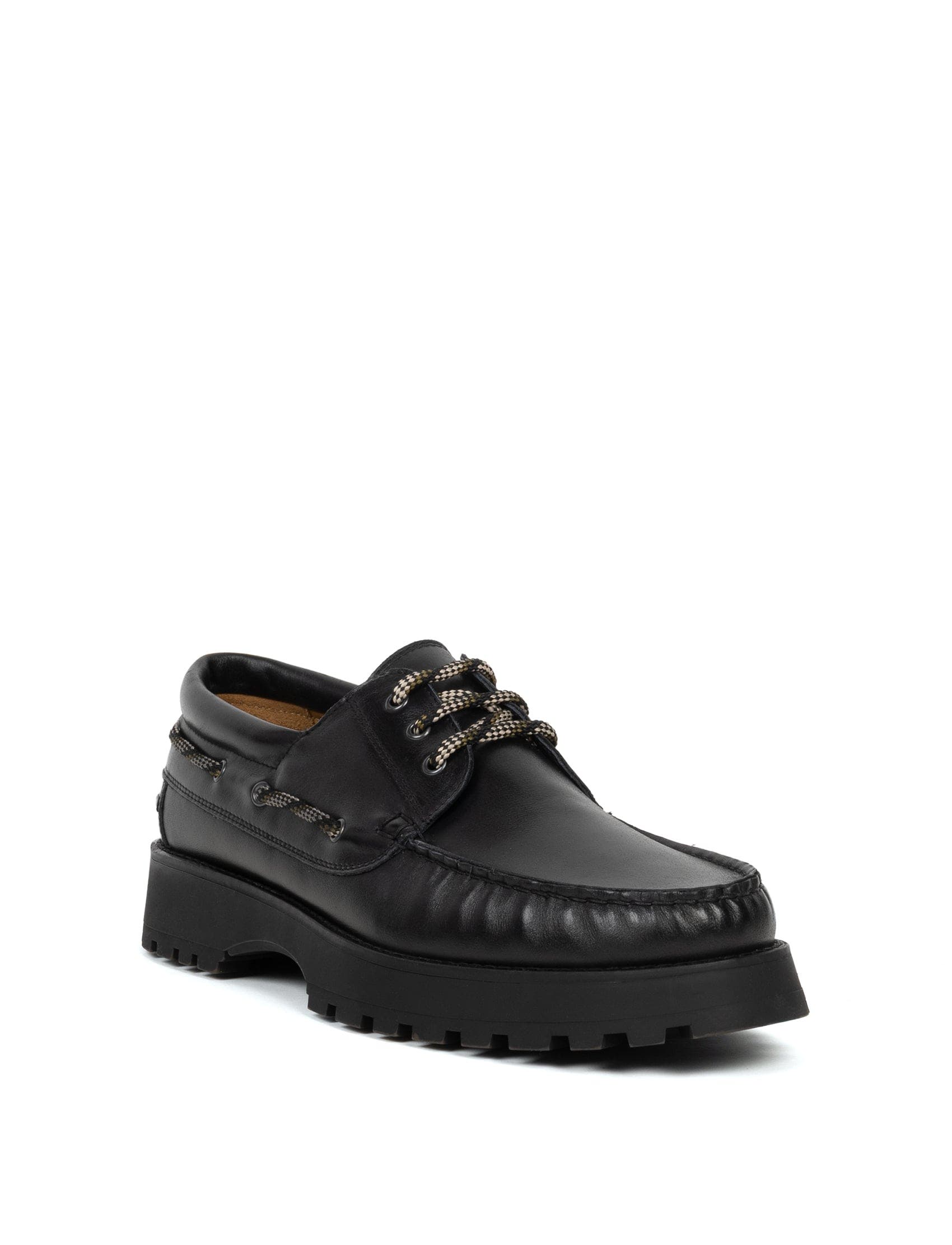 Leif Boat Shoes, Alternate, color, Intense Black