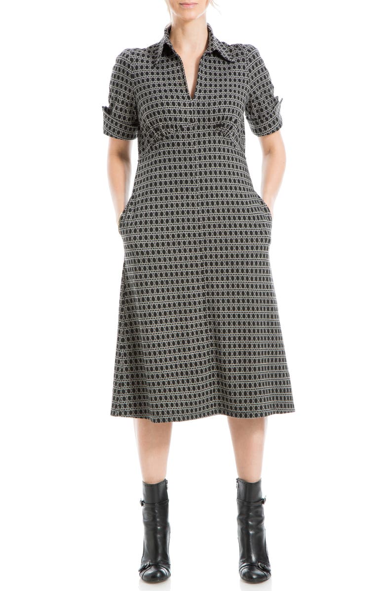 MAX STUDIO Short Sleeve A-Line Dress, Main, color, 