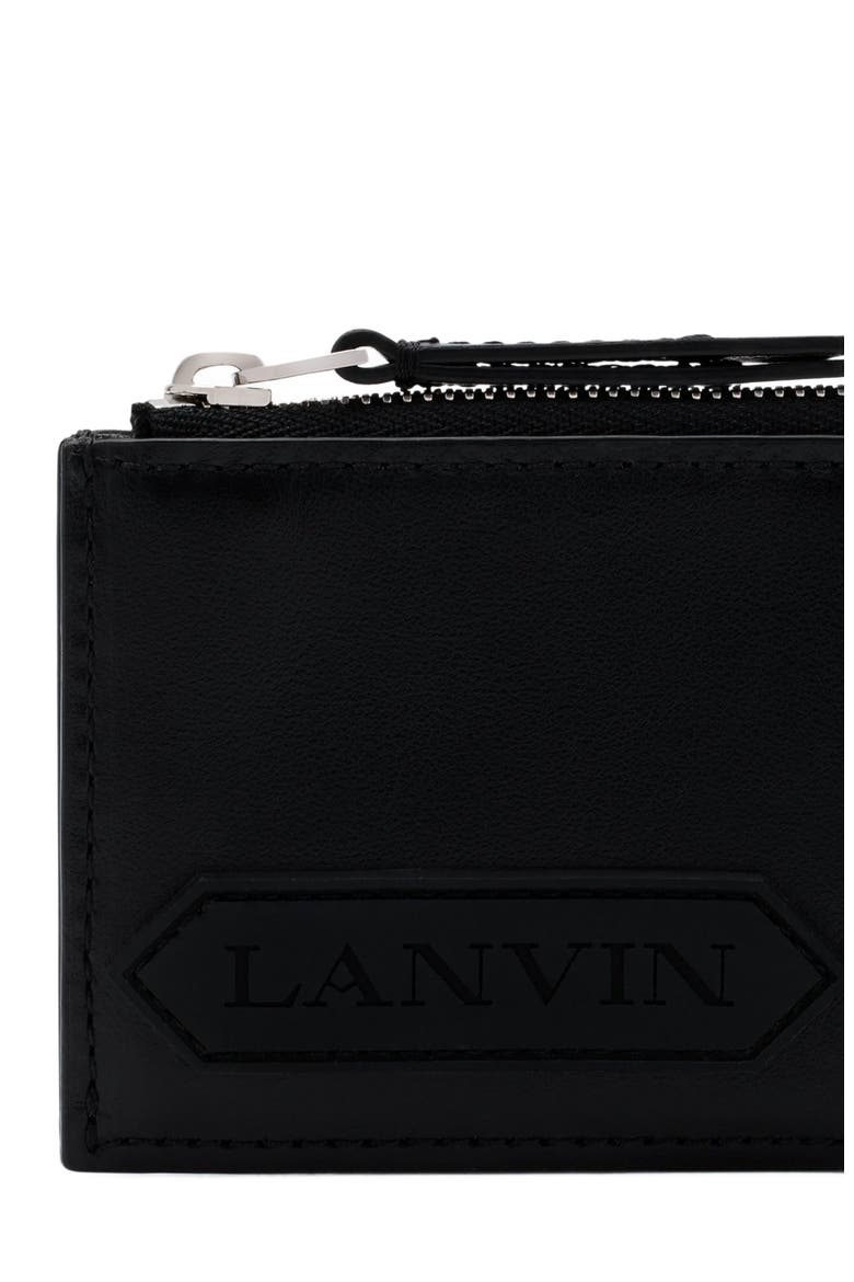 Signature Leather Cardholder, Alternate, color, BLACK