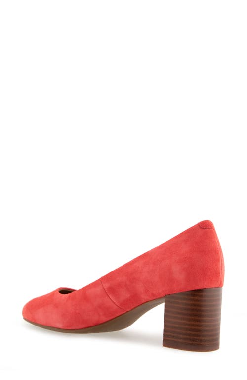 Aerosoles Ebel Block Heel Pump In Coral Suede