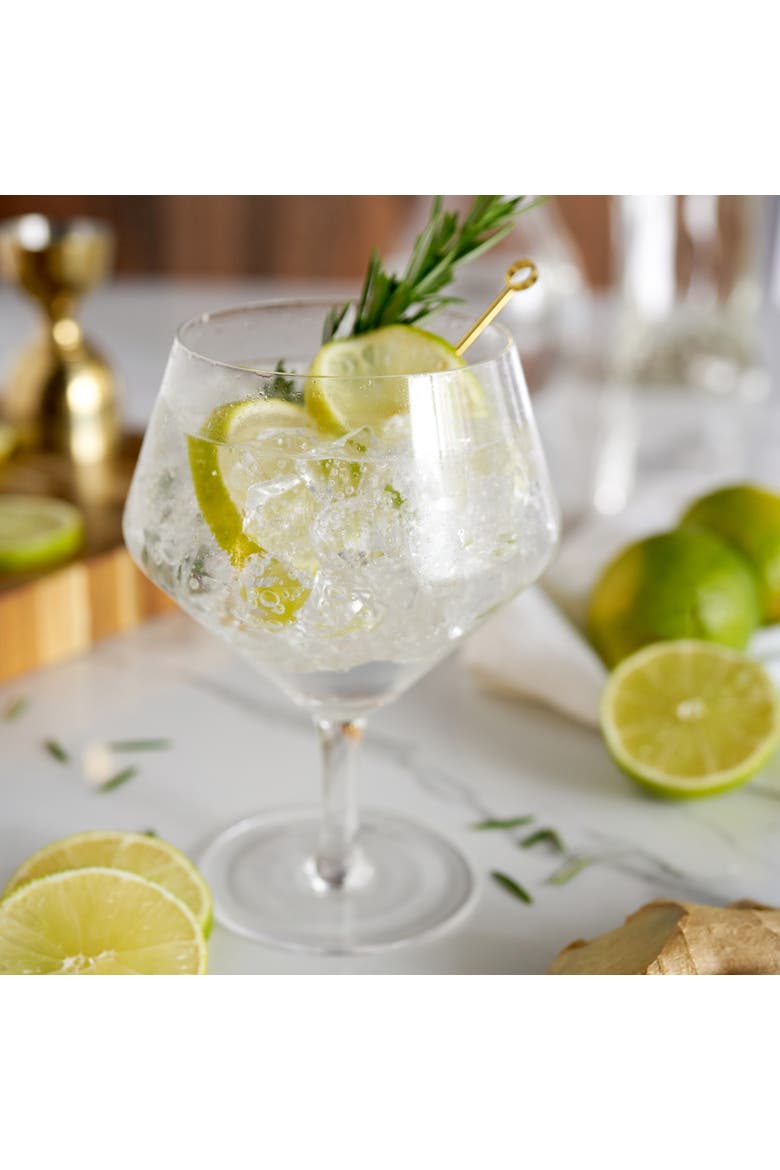 Raye Crystal Angled Gin & Tonic Glasses Set of 2, Alternate, color, Clear