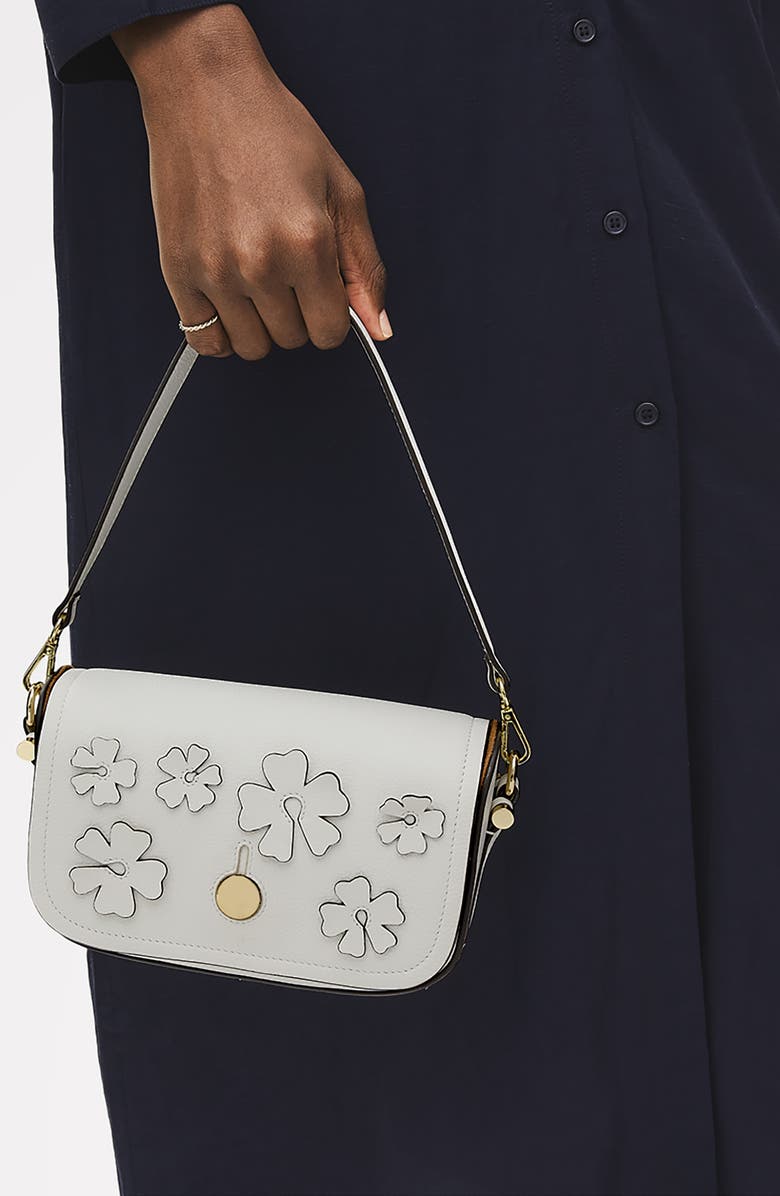 Radley Bathurst Mews Cutwork Floral Shoulder Bag, Alternate, color, Chalk