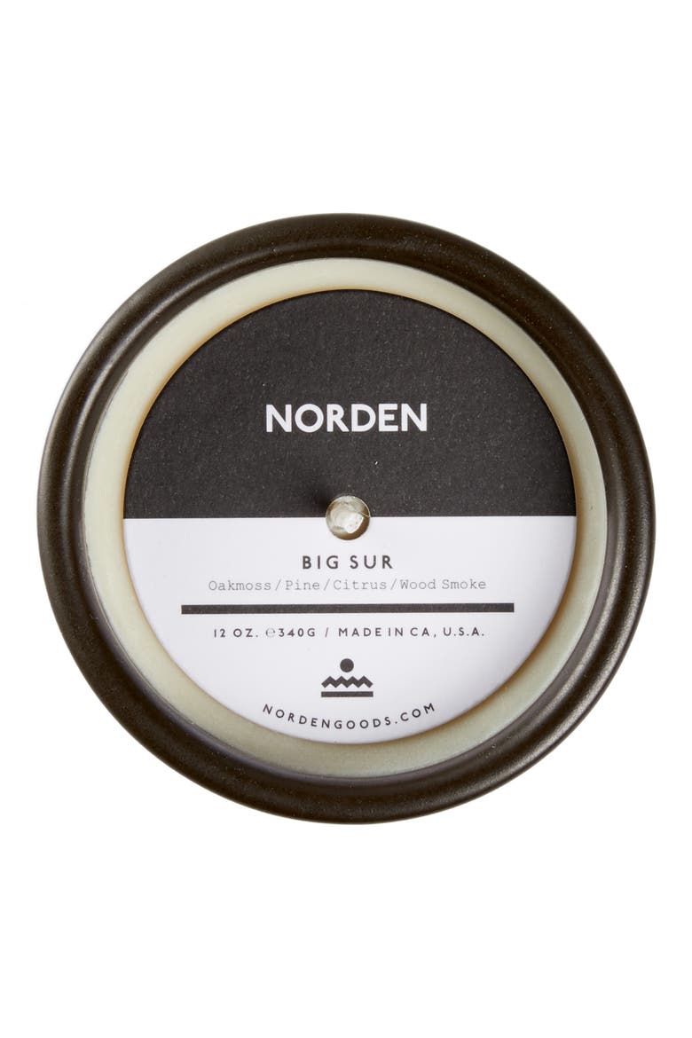 Big Sur Ceramic Candle, Alternate, color, MATTE BLACK