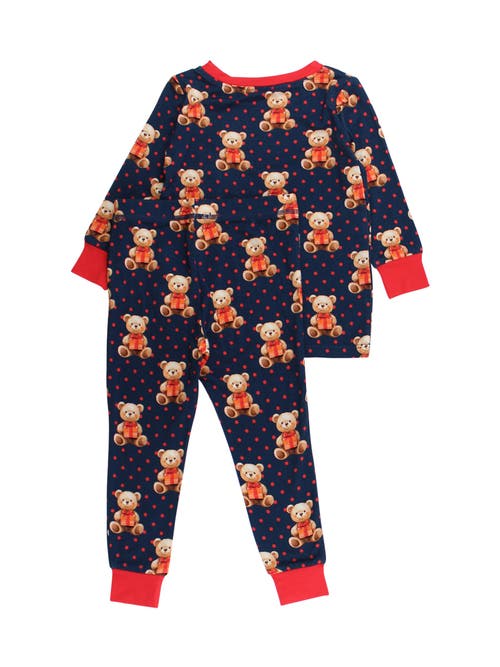 Rufflebutts Softsnooze Long Sleeve Pajama Set In Black