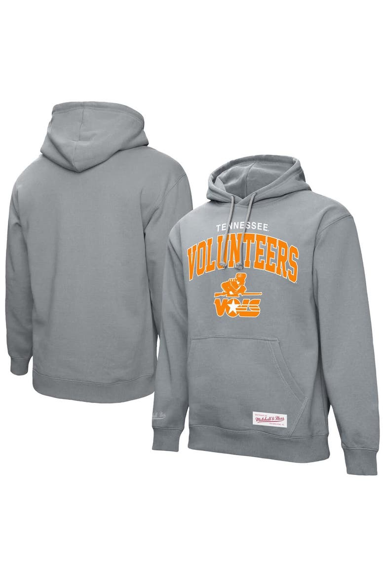 Men's Mitchell & Ness  Heather Gray Tennessee Volunteers Classic Arch Pullover Hoodie, Alternate, color, Heather Gray