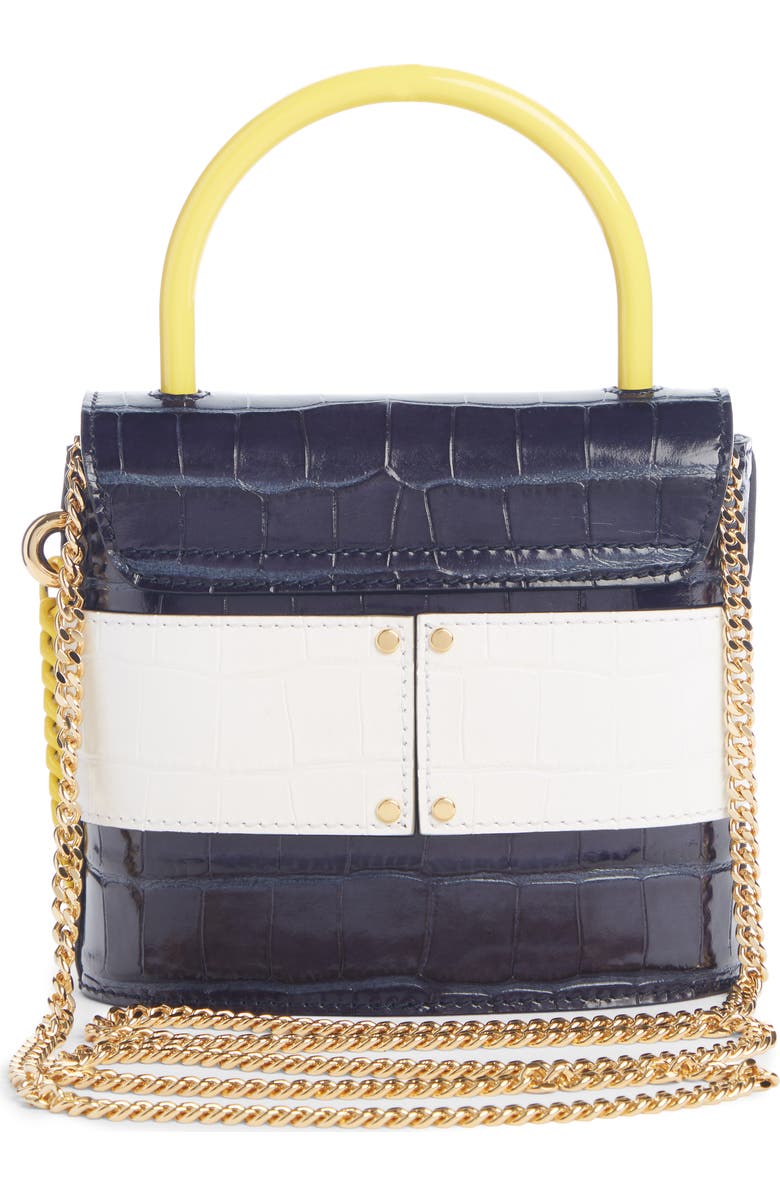 Chloé Small Aby Lock Croc Embossed Leather Shoulder Bag, Alternate, color,