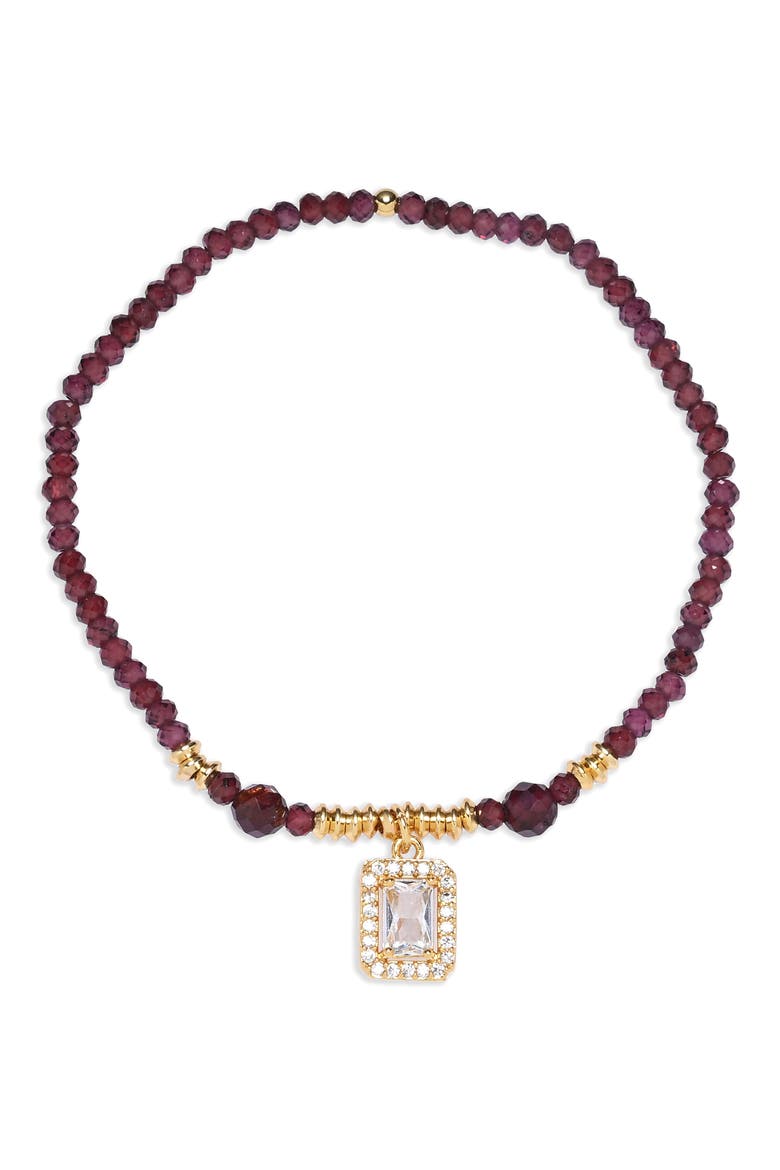 Genevieve Set of 3 Beaded Stretch Bracelets, Alternate, color, GOLD