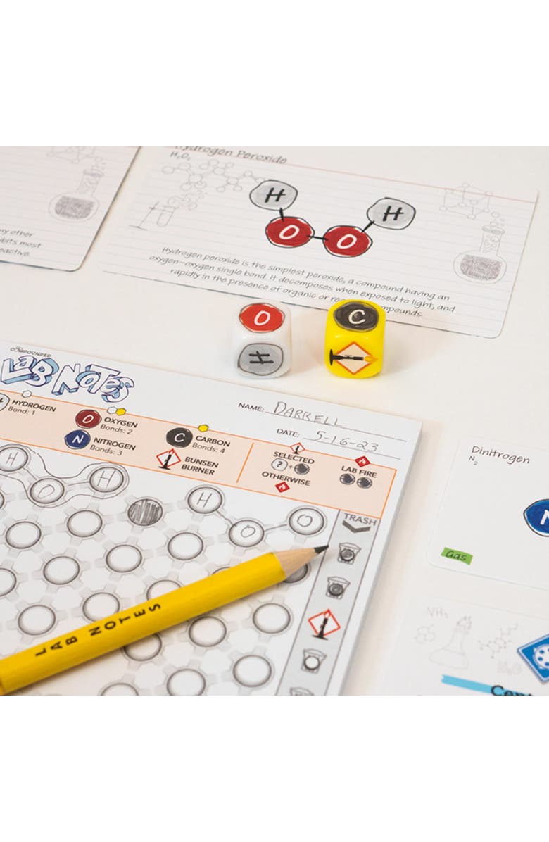 Greater Than Games The Chemlab Roll & Write Game, Alternate, color,