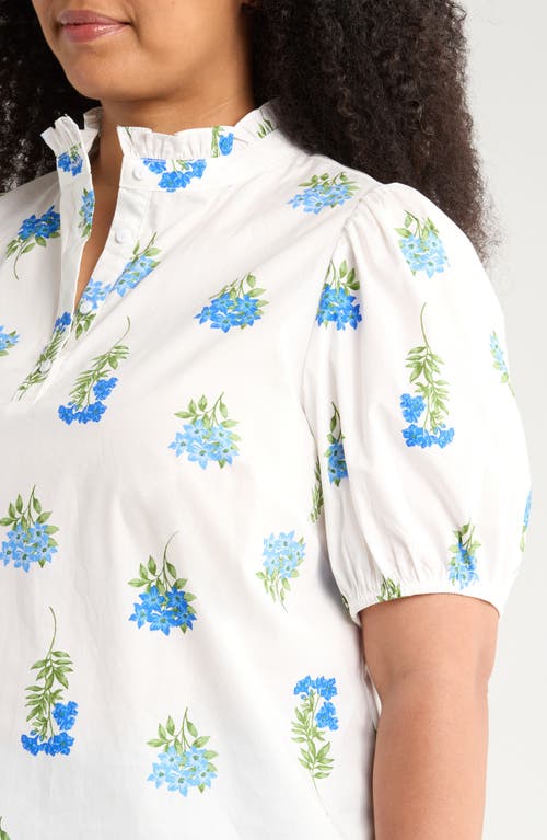 Sugarlips Jillian Floral Print Ruffle Top In Multi