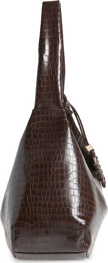 【関税＆送料込み】Ganni Hobo Bag \"Croco Xxl\" Brown Croco XXL Hobo Bag | GANNI (Global)