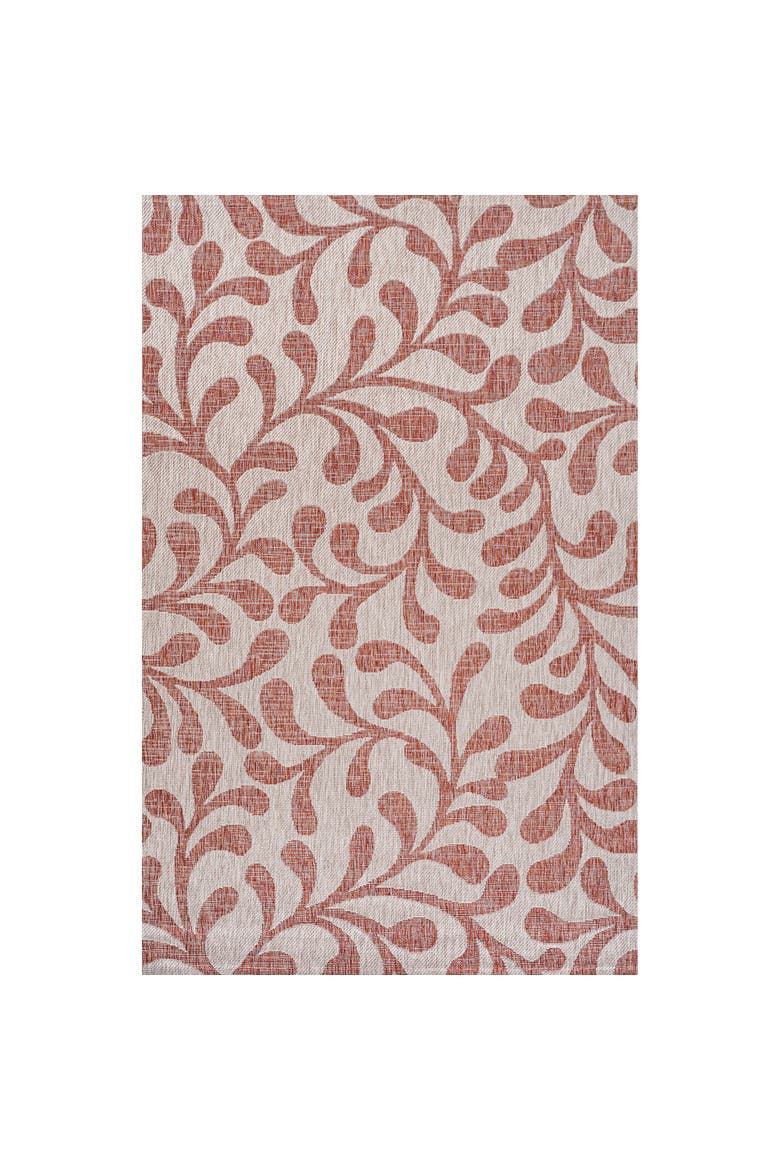 Vine All Over Indoor/Outdoor Area Rug, Main, color, Red/Beige