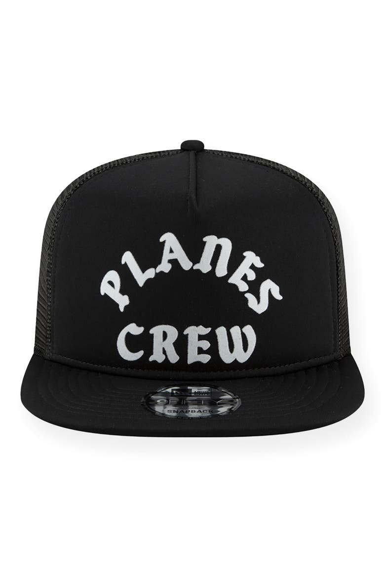 Planes Crew 9FIFTY Trucker Hat, Alternate, color, BLACK