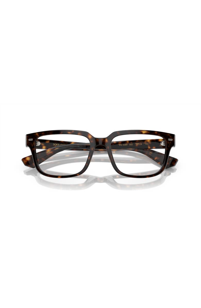 Dolce&Gabbana 52mm Square optical glasses, Alternate, color, Tortoise