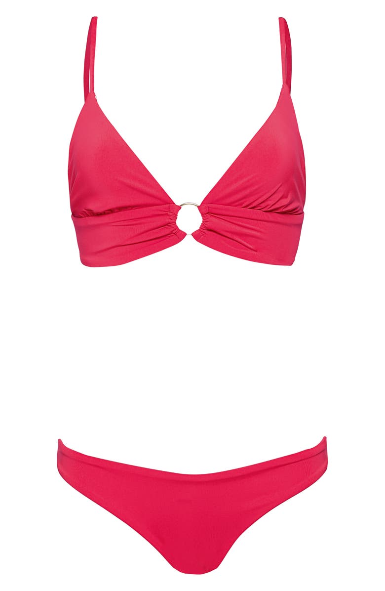 Maaji Cherry Crush Reversible Hipster Bikini Bottoms, Alternate, color, Red