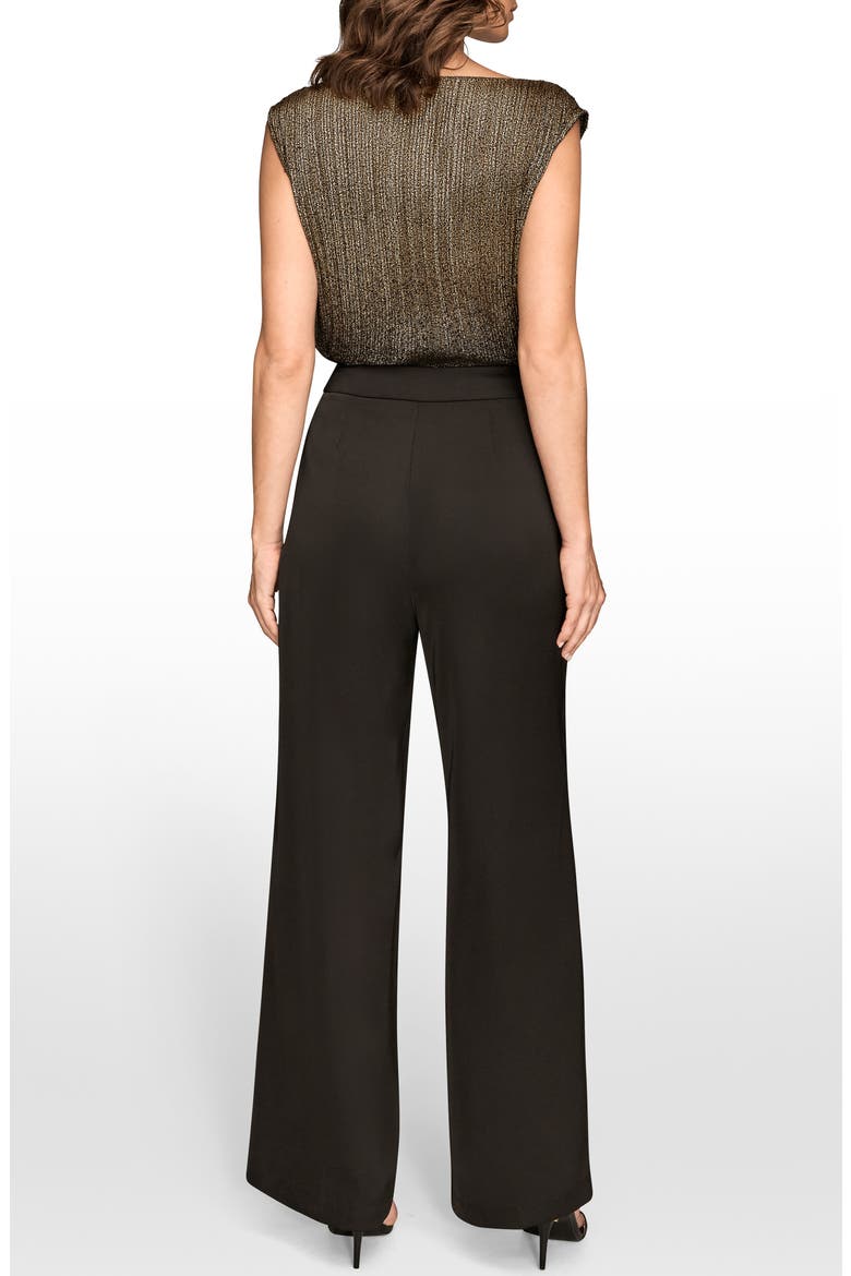 Wide Leg Charmeuse Pants, Alternate, color, BLACK