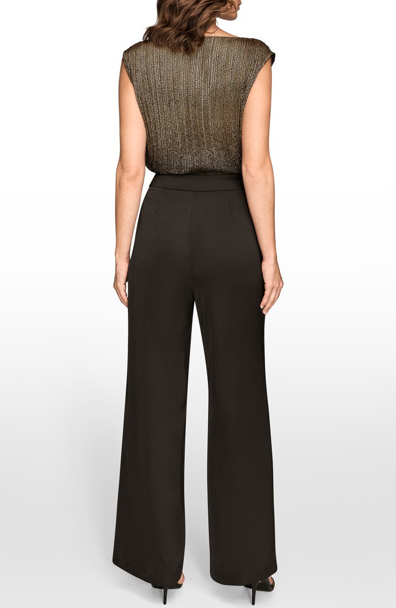 Donna Karan New York Wide Leg Charmeuse Pants, Alternate, color, Black