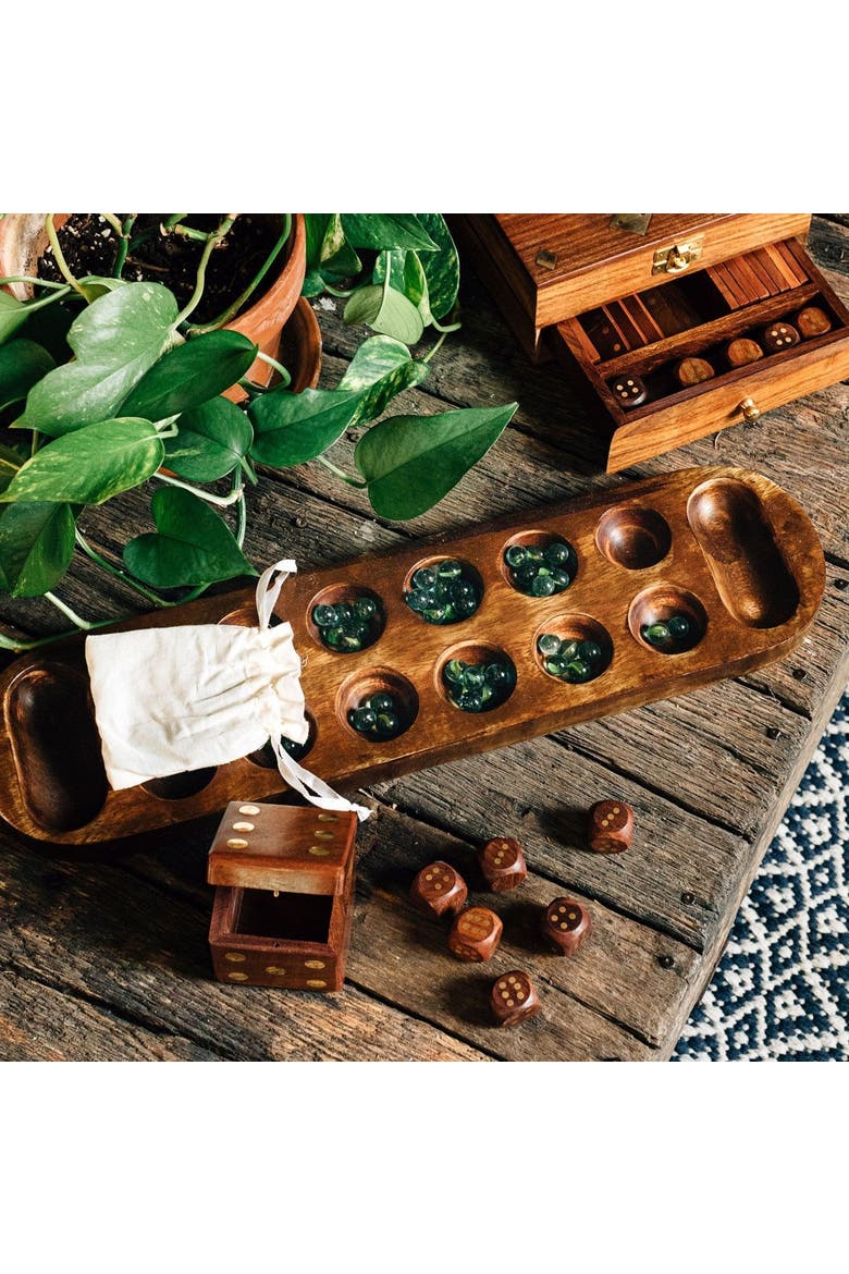 Mancala Game, Alternate, color, Brown
