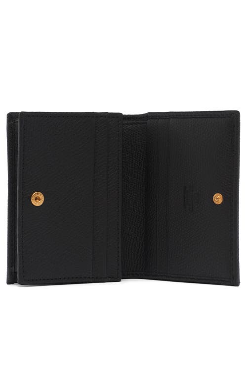 Valentino Garavani Vlogo Signature Leather Wallet In Black