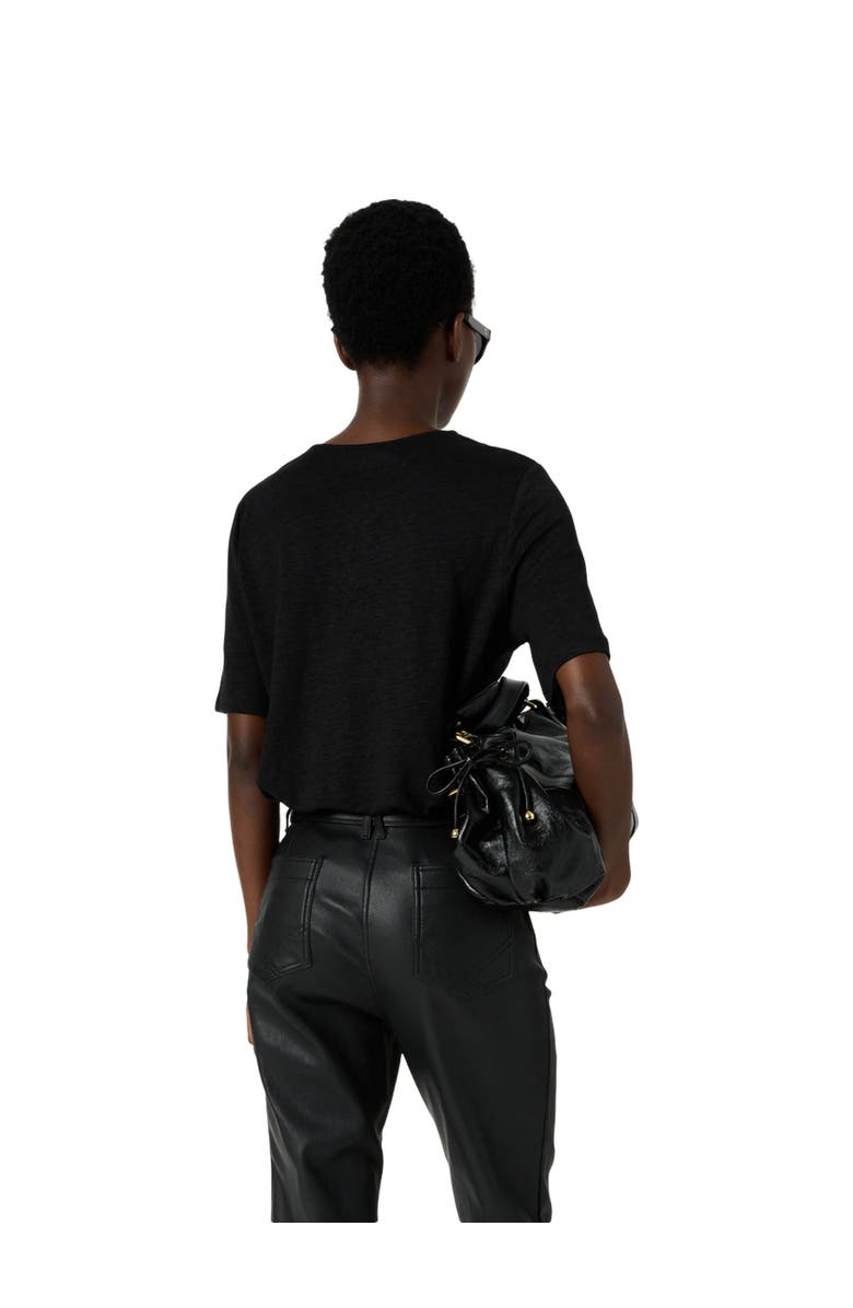 GERARD DAREL Maevanelle Embroidered V-Neck T-Shirt, Alternate, color, Black