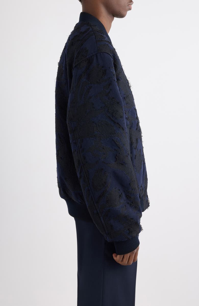 Dries Van Noten Volker Reversible Bomber Jacket, Alternate, color, Navy