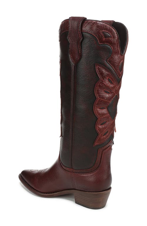Sam Edelman Rhett Western Boot In Burgundy