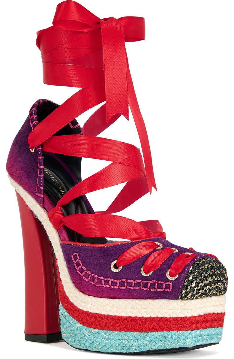 AZALEA WANG Fonteyn Ankle Wrap Platform Sandal, Main, color,