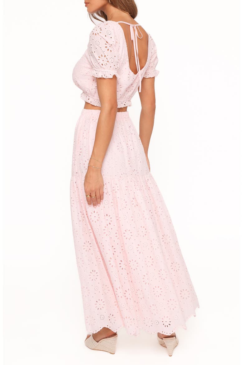Angelina Cotton Midi Skirt Set, Alternate, color, PINK BROIDERIE