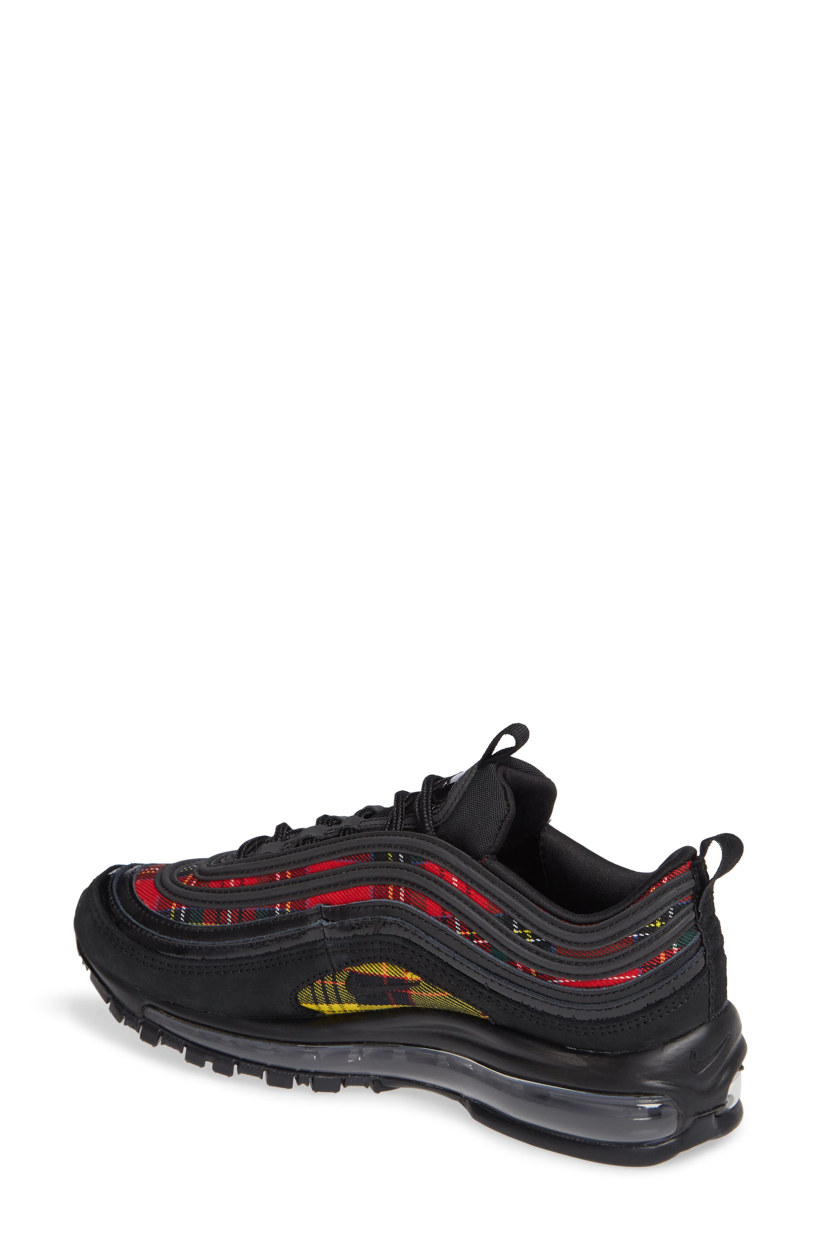Air Max 97 SE Sneaker, Alternate, color, BLACK/ BLACK/ UNIVERSITY RED