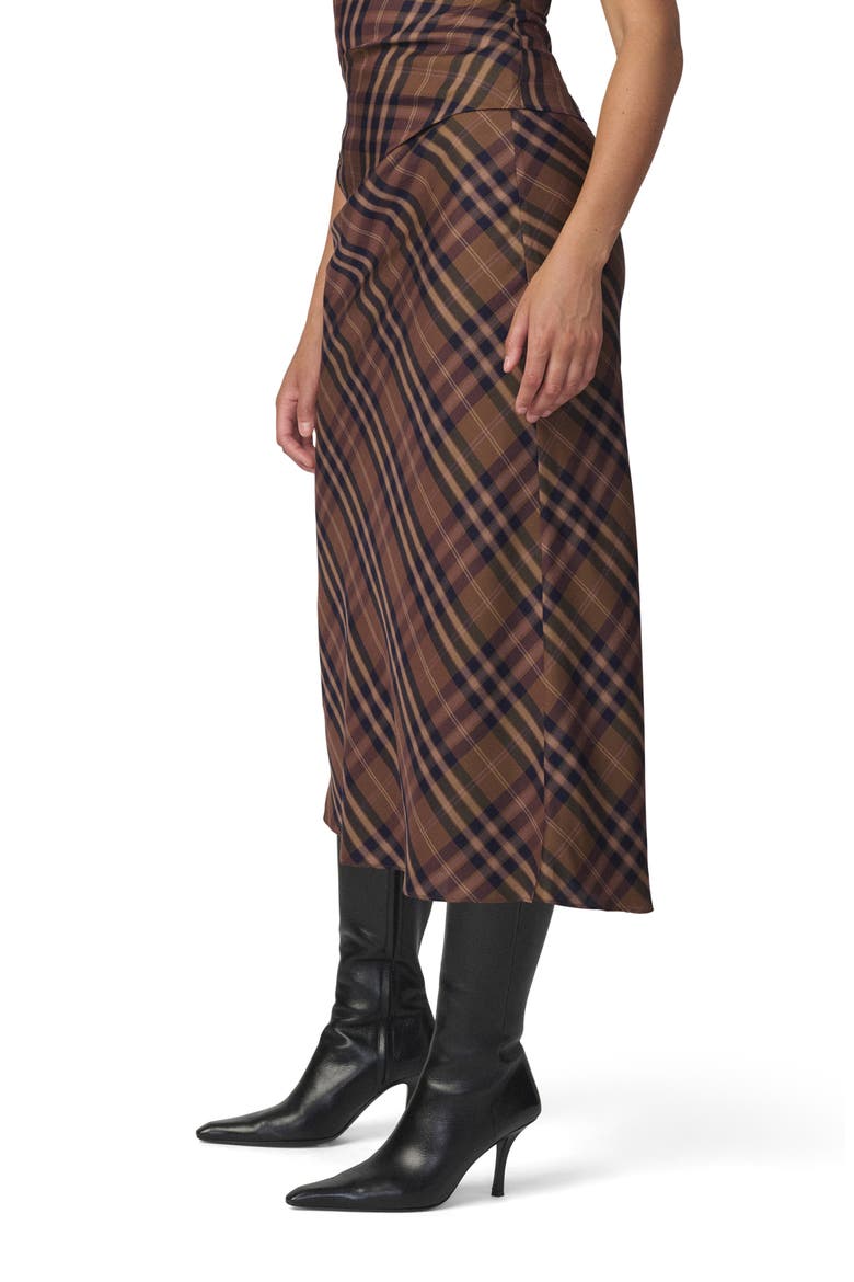The Ines Midi Skirt, Alternate, color, CAMEL PLAID