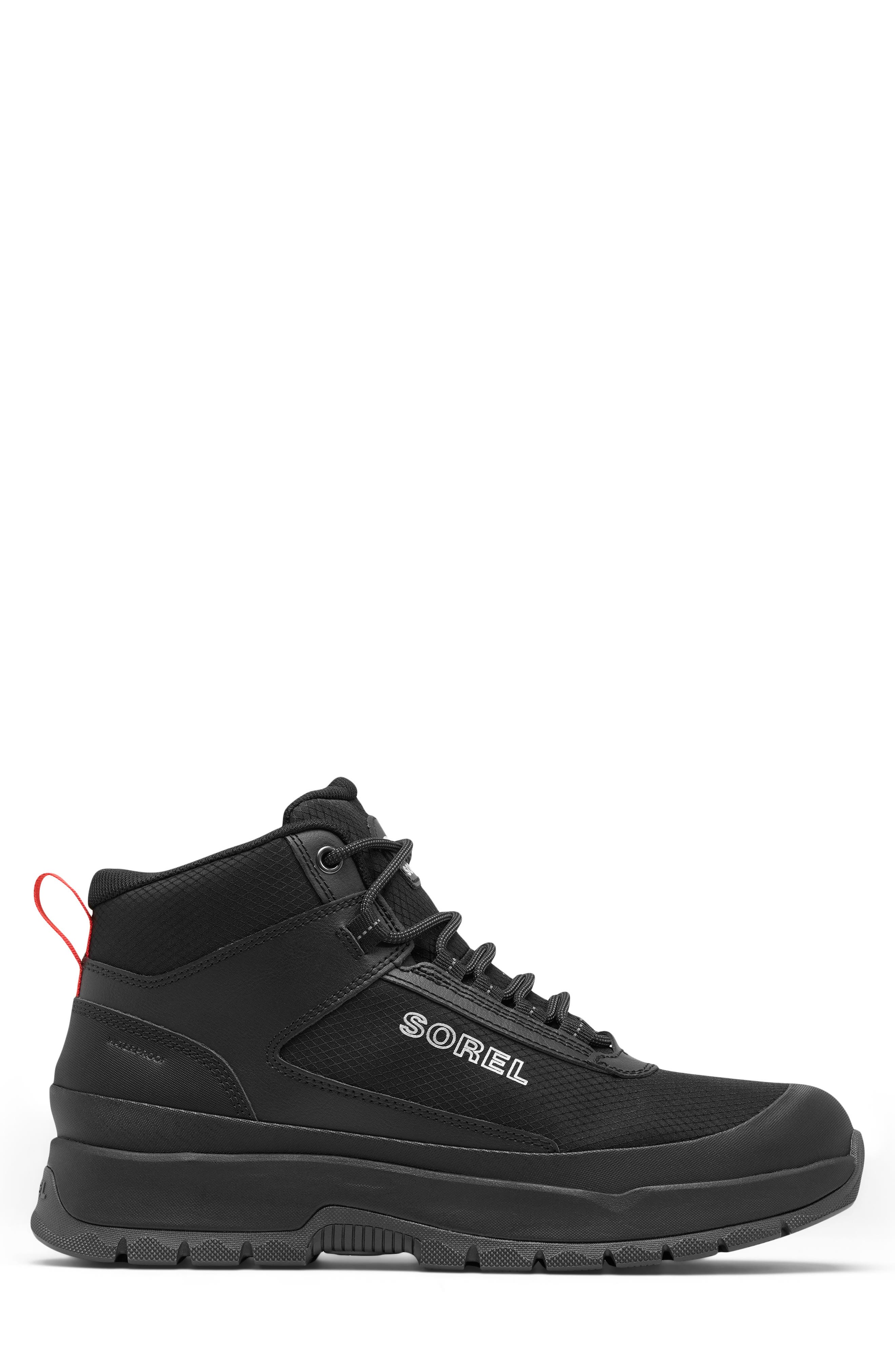 SOREL Outing NW<sup
™</sup
 Mid Waterproof Sneaker, Alternate, color, Black/ Black