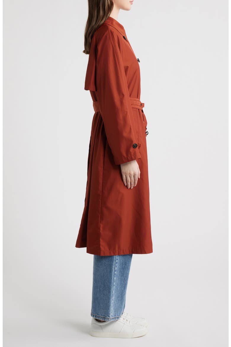 Gala Water Resistant Trench Coat, Alternate, color, SIENNA RED