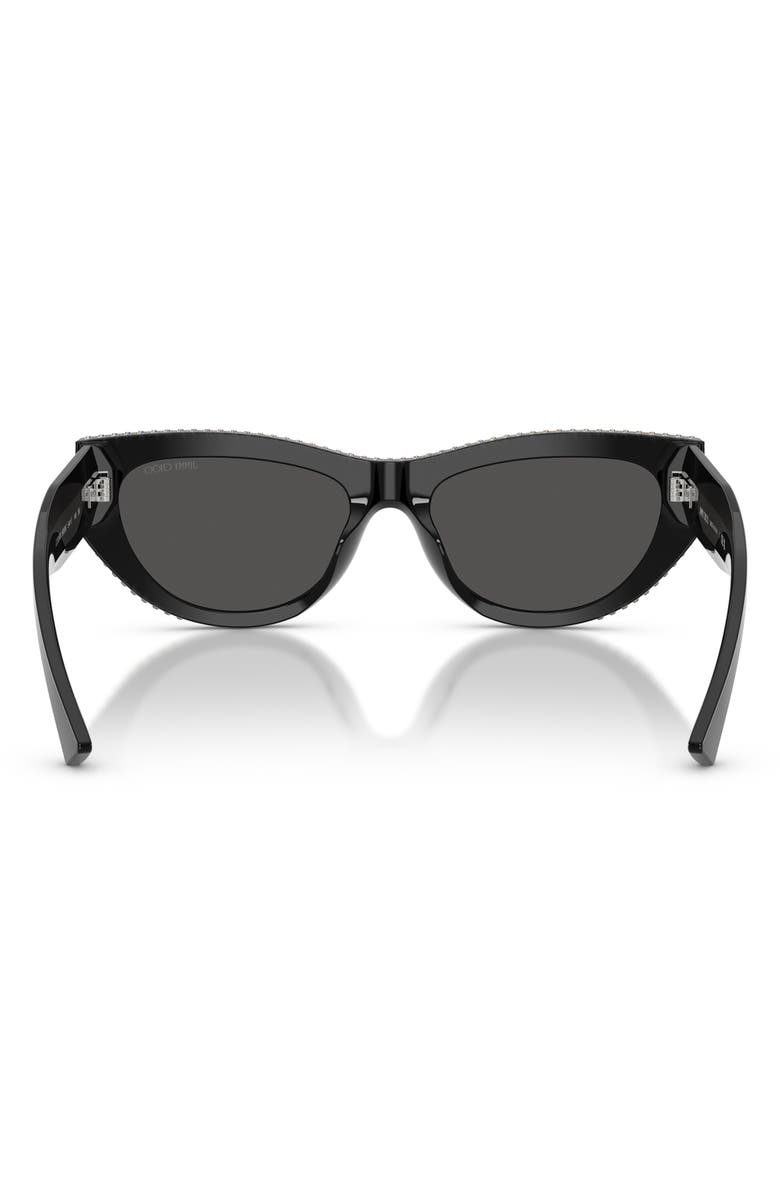 Jimmy Choo 54mm Cat Eye Sunglasses, Alternate, color, Black/ Dark Grey