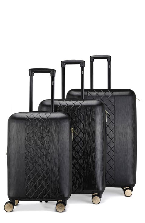 Three-Piece Diamond Hardside Spinner Luggage Set