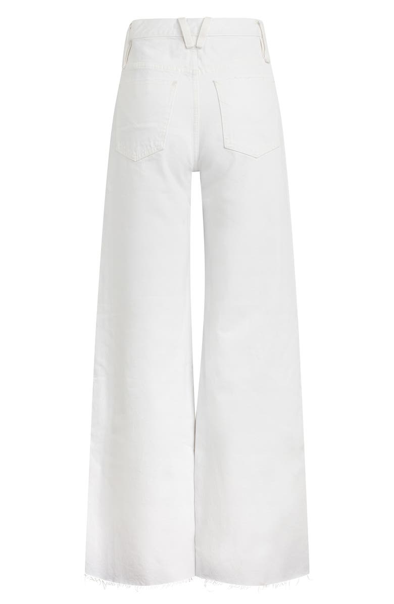 Hudson Jeans James Ripped High Waist Raw Hem Wide Leg Jeans, Alternate, color, 