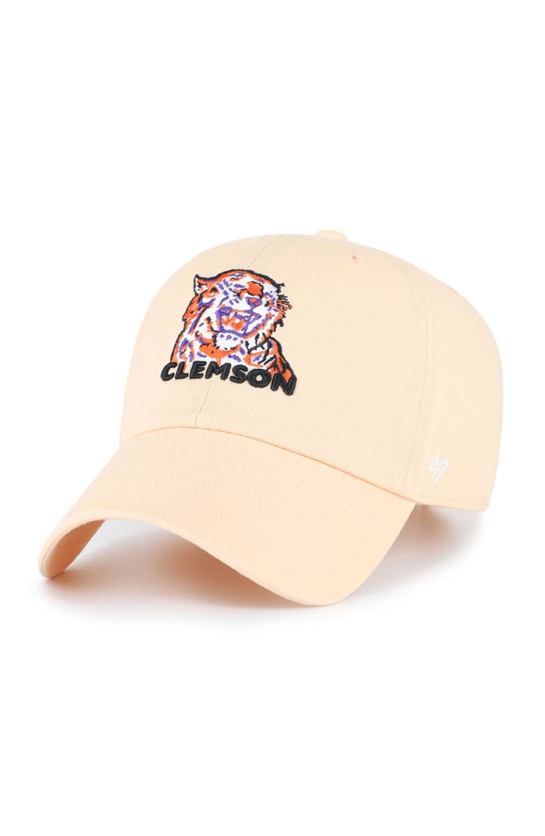 '47 Men's '47 Light Orange Clemson Tigers Vault Clean Up Adjustable Hat, Main, color, Light Orange