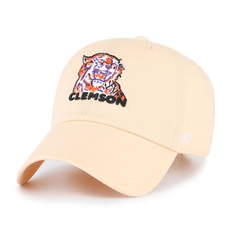 Men's '47 Light Orange Clemson Tigers Vault Clean Up Adjustable Hat