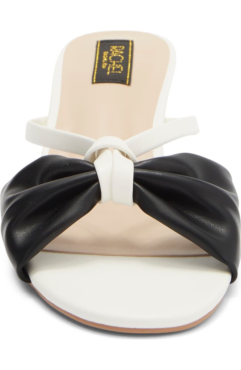 RACHEL Rachel Roy Jane Bow Slide Sandal, Alternate, color, Black/ White
