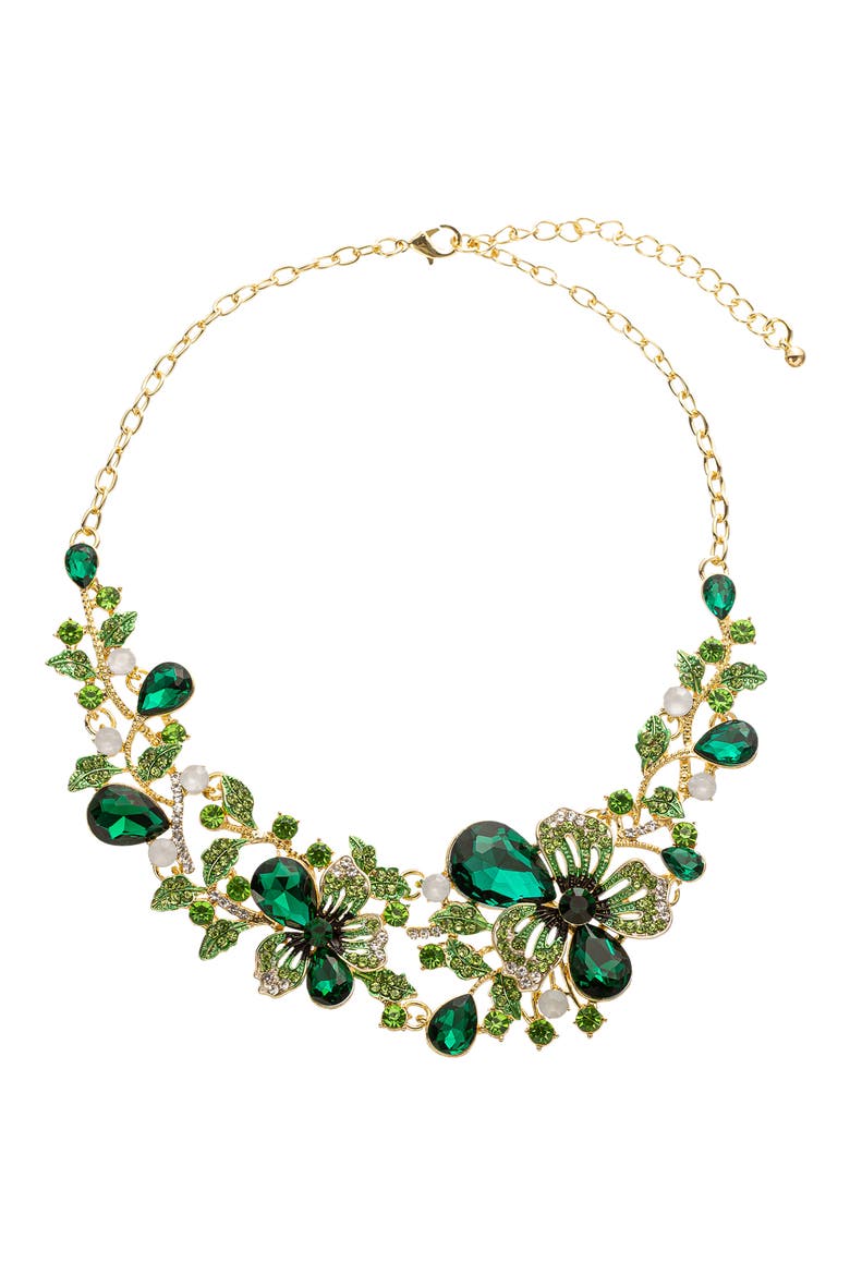 Madison Crystal Statement Necklacce, Main, color, GOLD