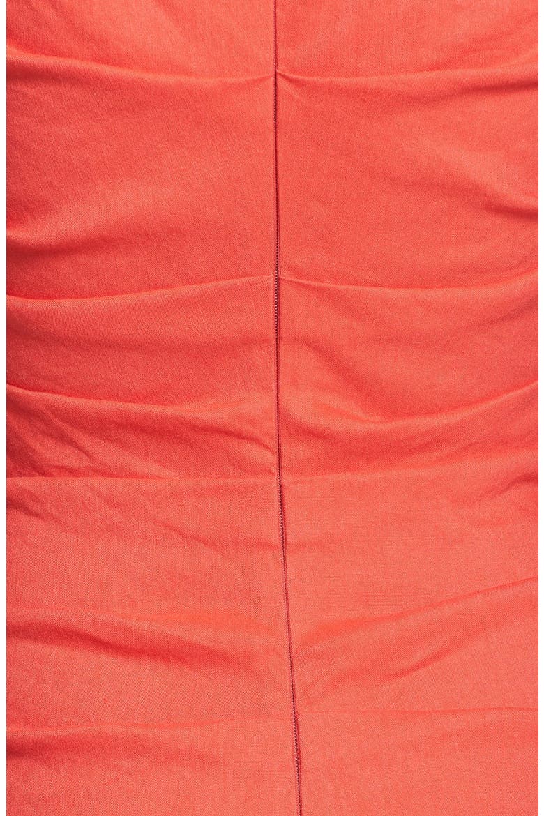 Stretch Linen Sheath Dress, Alternate, color, TERRACOTTA