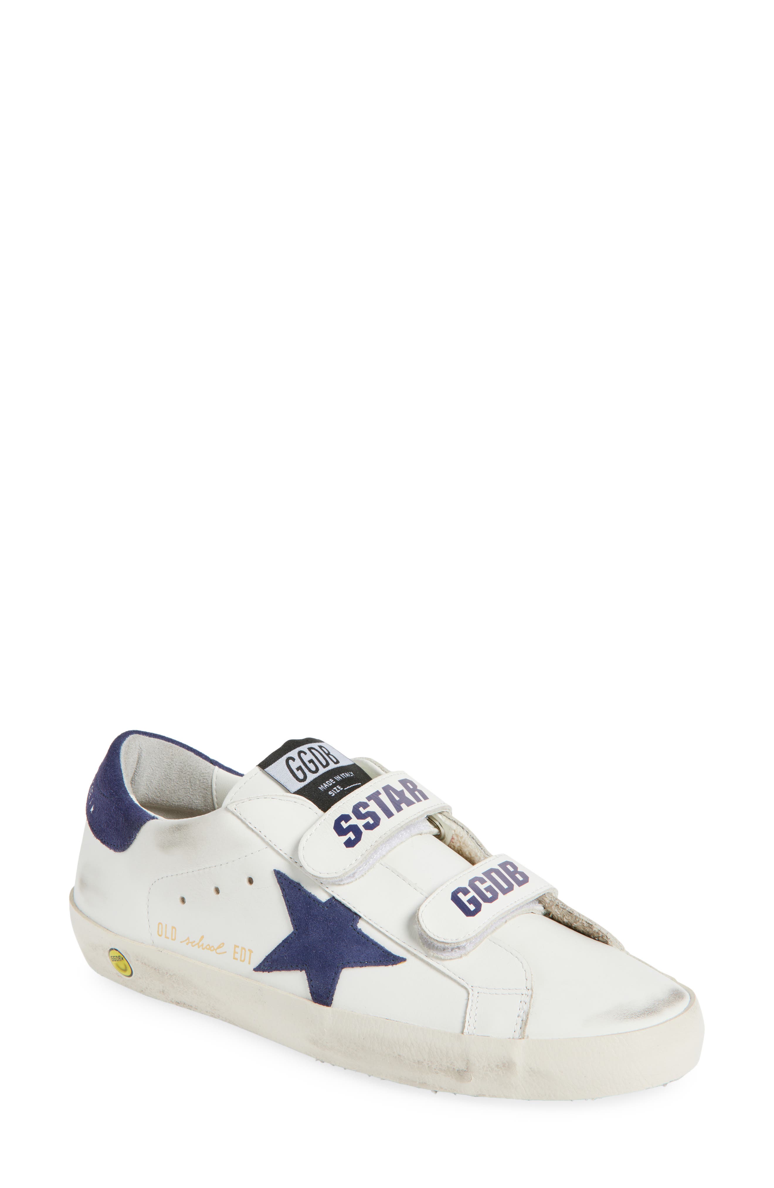 Golden Goose Kids' Old School Sneaker, Main, color, White/ Blue Depths