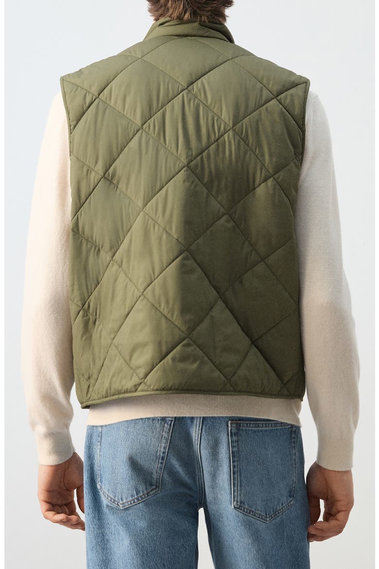Quilted Water Repellent Vest, Alternate, color, OLIVE GREEN